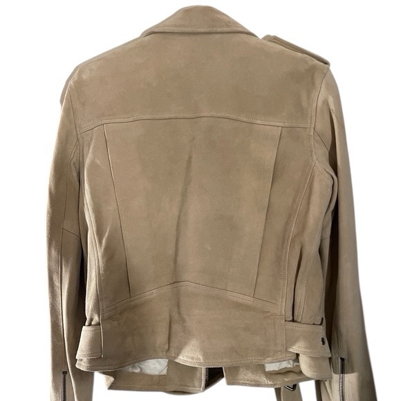 POLO RALPH LAUREN BIKER GOAT SUEDE JACKET BEIGE WOMENS SIZE XL - Picture 2 of 11